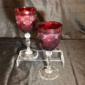 VGT Cristal D’Arques Ruby water Goblets sold in set of 2 Holds 8 oz